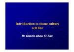 Introduction to tissue culture cell line