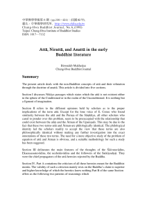 Attā, Nirattā, and Anattā in the early Buddhist literature