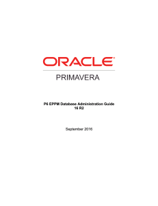P6 EPPM Database Administration Guide
