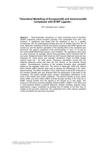 Theoretical Modelling of Europium(III) and Americium(III