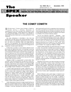 The Comet Cometh