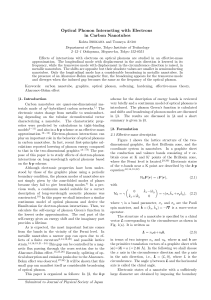 Optical Phonon Interacting with Electrons in Carbon Nanotubes