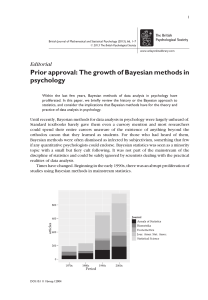 Prior approval: The growth of Bayesian methods in psychology