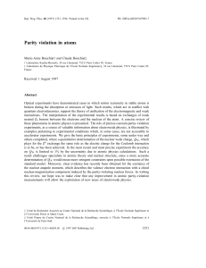 Parity violation in atoms