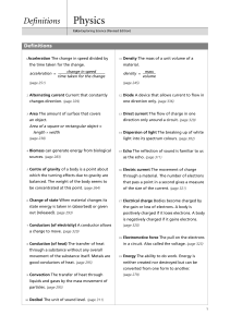 Physics Definitions - Dominican