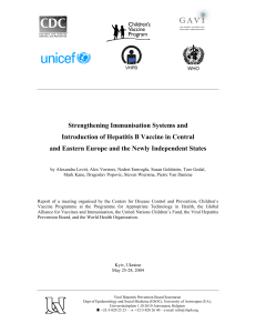 Strengthening Immunisation Systems and Introduction of Hepatitis B