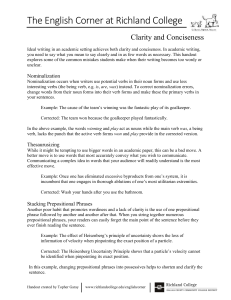 Clarity and Conciseness