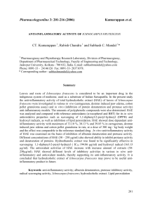 Pharmacologyonline 3: 201-216 (2006) Kumarappan et al. CT