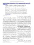 Wavefront-sensor-based electron density measurements for laser