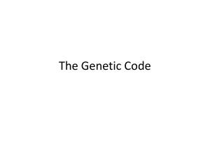 The Genetic Code