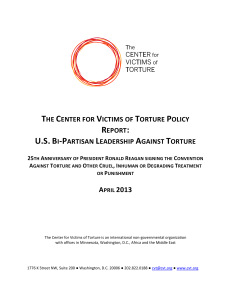 U.S. Bi-Partisan Leadership Against Torture