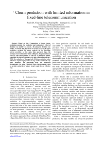 1 Churn prediction with limited information in fixed-line