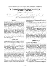 AN APPARATUS FOR MEASURING STRING VIBRATION USING