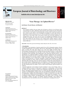 PDF - European Journal of Biotechnology and Bioscience