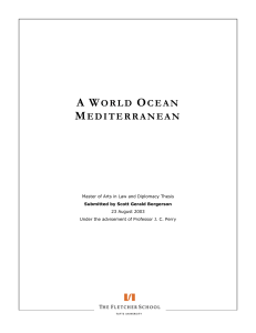 a world ocean mediterranean - Fletcher School of Law and Diplomacy