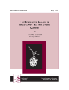 the reproductive ecology of broadleaved trees and shrubs