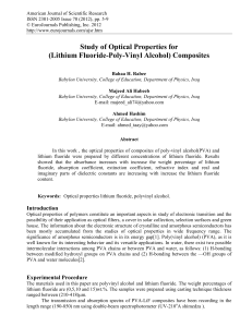 (Lithium Fluoride-Poly-Vinyl Alcohol) Composites