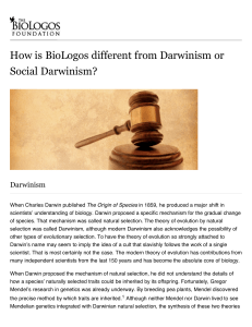 How is BioLogos different from Darwinism or Social