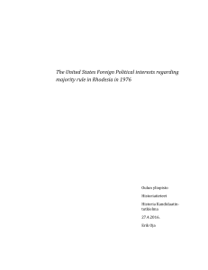 The United States Foreign Political interests regarding majority rule