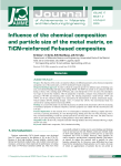 Influence of the chemical composition and particle size