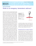 Stroke as an emergency: Semmelweis redivivus?