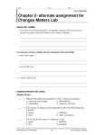 Chapter 2- alternate assignment for Changes Matters Lab