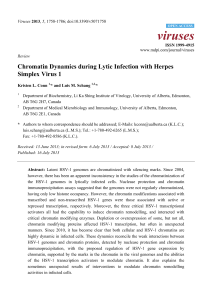 Chromatin Dynamics during Lytic Infection with Herpes Simplex