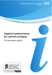 Vaginal hysterectomy for uterine prolapse