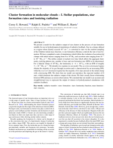 Cluster formation in molecular clouds – I. Stellar populations, star