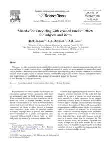 Mixed-effects modeling with crossed random effects for subjects and