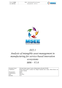 D22.1 Analysis of intangible asset management in