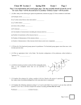 Chem 14C Lecture 2 Spring 2016 Exam 1 Page 1