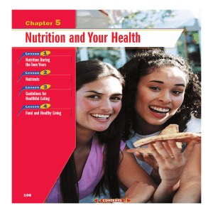 Ch 5 Nutrition and Your Health - San Leandro Unified School District