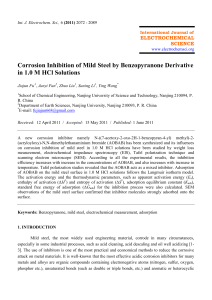 Corrosion Inhibition of Mild Steel by Benzopyranone Derivative in