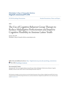 The Use of Cognitive Behavior Group Therapy to Reduce