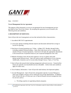 Gant Travel Service Agreement