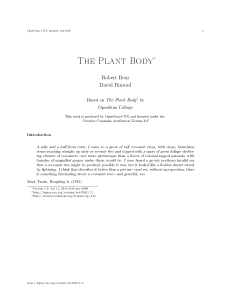 The Plant Body