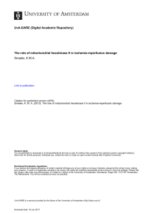 The role of mitochondrial hexokinase II in ischemia - UvA-DARE