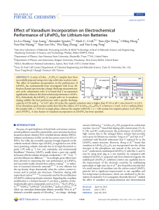 Effect of Vanadium Incorporation on Electrochemical Performance of