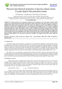 Physical and chemical properties of glycine sodium nitrate