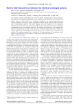 Electric field-induced force between two identical uncharged spheres