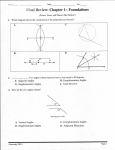 Final Review: Chapter 1- Foundations