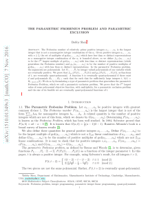 The parametric Frobenius problem and parametric exclusion