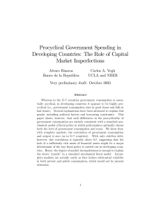Procyclical Government Spending in Developing Countries: The