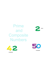 Prime and Composite Numbers