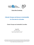Executive Summary: Climate Change and Resource Sustainability