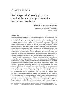 Seed dispersal of woody plants in tropical forests: concepts