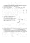 Physics 106 Homework Problems, Winter 2009