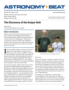 Discovery of the Kuiper Belt