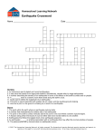 Earthquake Crossword - Homeschool Learning Network